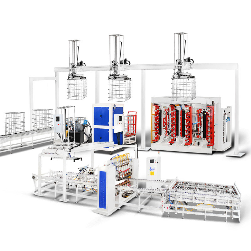 Hwashi Fabrikası IBC Şebeke, IBC Kafes Çerçeve Üretim hattı, IBC Kafes Çerçeve Kilitleme Makinesi