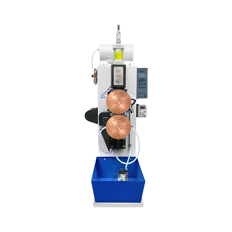 HWASHI Roller Spot Welder Havalandırma Kanalı Manual Tin Can Side Seam Welding Machine Roll to Roll Banner Welder