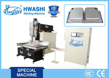 Hwashi Bir yıl Garanti 9.5 V AC Otomatik CNC Dikiş Paslanmaz Çelik Kaynak Makinesi Için Otel / Restoran Lavabo