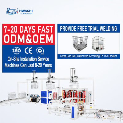 IBC Tank Kafes Çerçeve Üretim Hattı Tam Otomatik IBC Kafes Çerçeve Kaynak Makinesi
