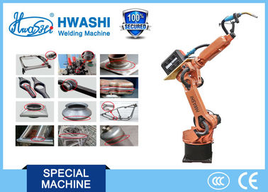 CNC HwashiSix Eksen Endüstriyel Endüstriyel Kaynak Robotları Kol 1400mm Ulaşan Mesafe