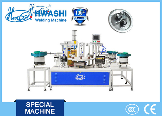 Motor Çalıştırma Kapasitör Kapak Plakası için Döner Tabla CNC Kaynak Makinesi