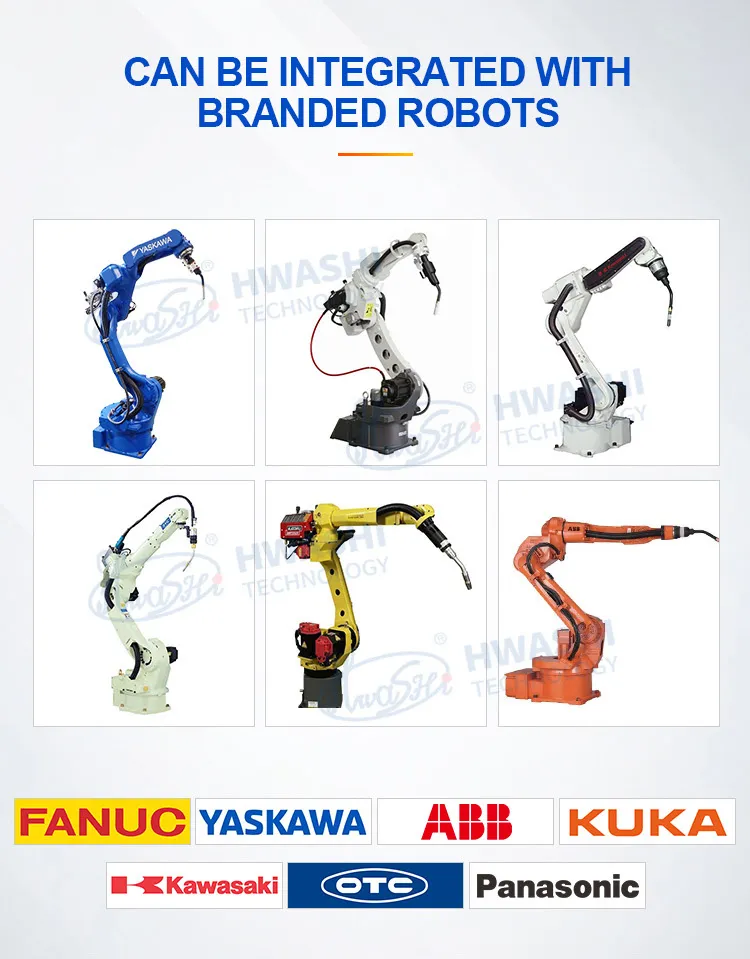 Hwashi Endüstriyel CNC Kaynak Makinesi Servo ile 6 Eksenli Robotik, Kaynak Robotu Kol Pozisyoner Rack, Otomatik TIG Kaynak Robotu 11