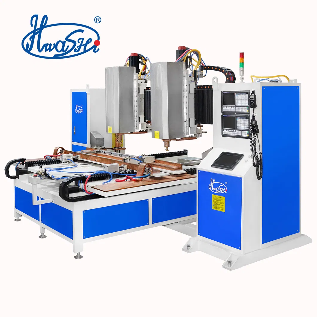 Hwashi CNC Seven 7eksli Çift Başlı Metal Yaprak Noktası Kaydırma Makinesi, Squatrack için Otomatik Yaprak Metal Kaydırıcı 0
