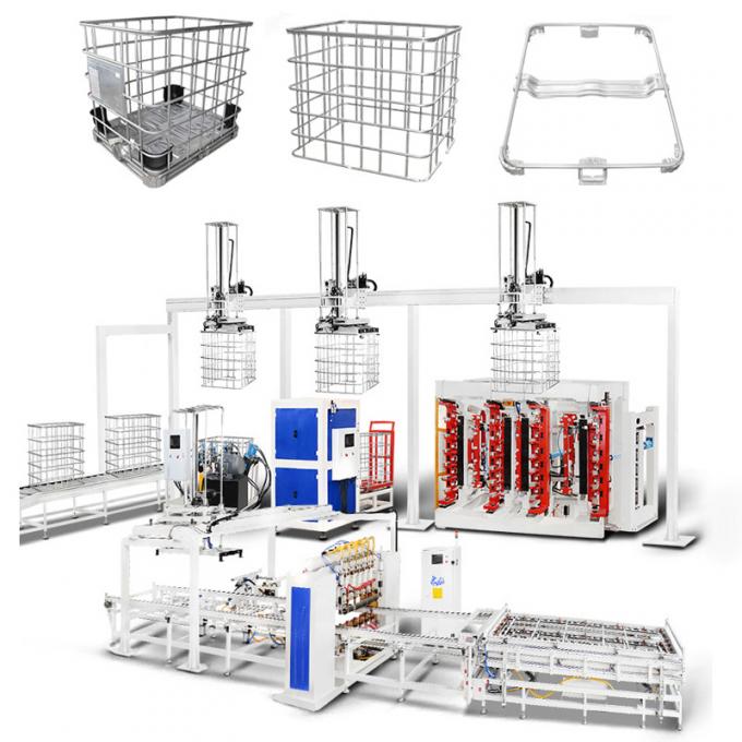 Hwashi IBC Kafes Otomatik Üretim Makinesi IBC Tank Çerçeve Otomatik Üretim Hattı 0